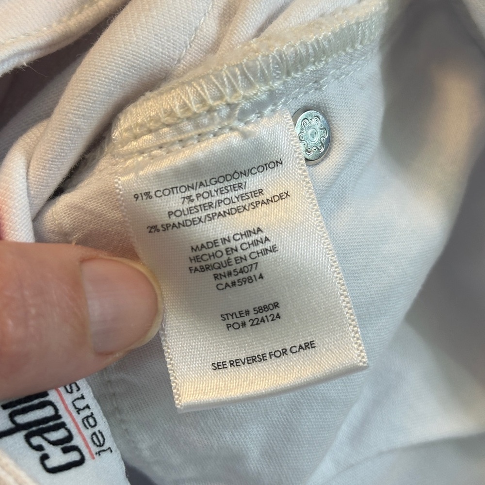CAbi White Trouser Jeans | #5880 Slight Flare - Picture 11 of 15